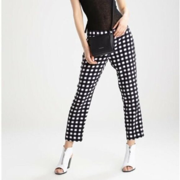 Banana Republic Pants - Banana Republic Black & White Checked Pants 10